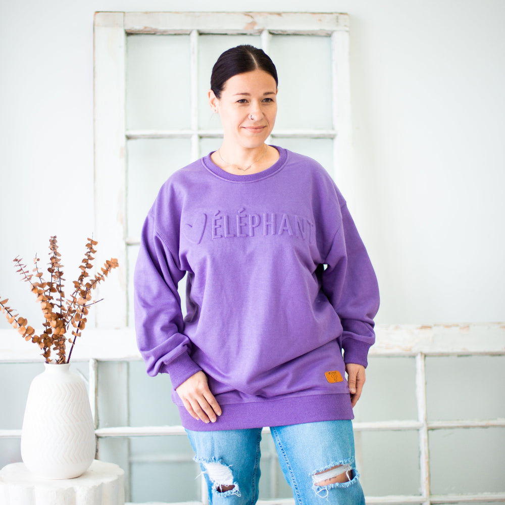 coton ouaté french terry tunique chandail long designé au québec pour femmes