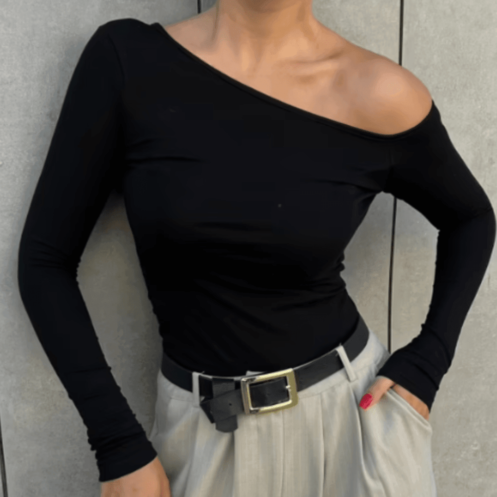 JASMINE Chandail Manche Longue Off the Shoulder - Coeur Elephant Clothing
