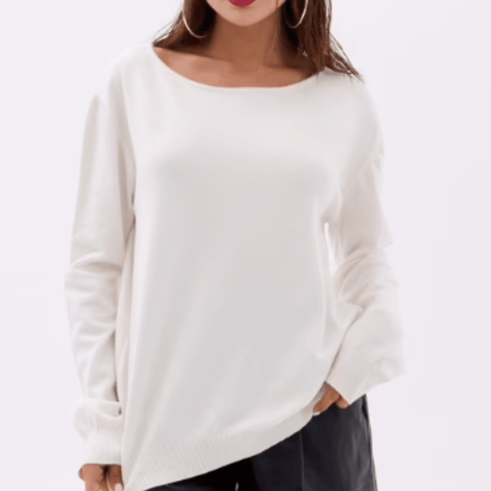 Knit DREAMY - Coeur Elephant ClothingKnit DREAMYCoeur Elephant ClothingCoeur Elephant ClothingViscose, nylon ultra doux confortable chic et décontracté knit top manche longue pour femme avec patch de cuir au devant