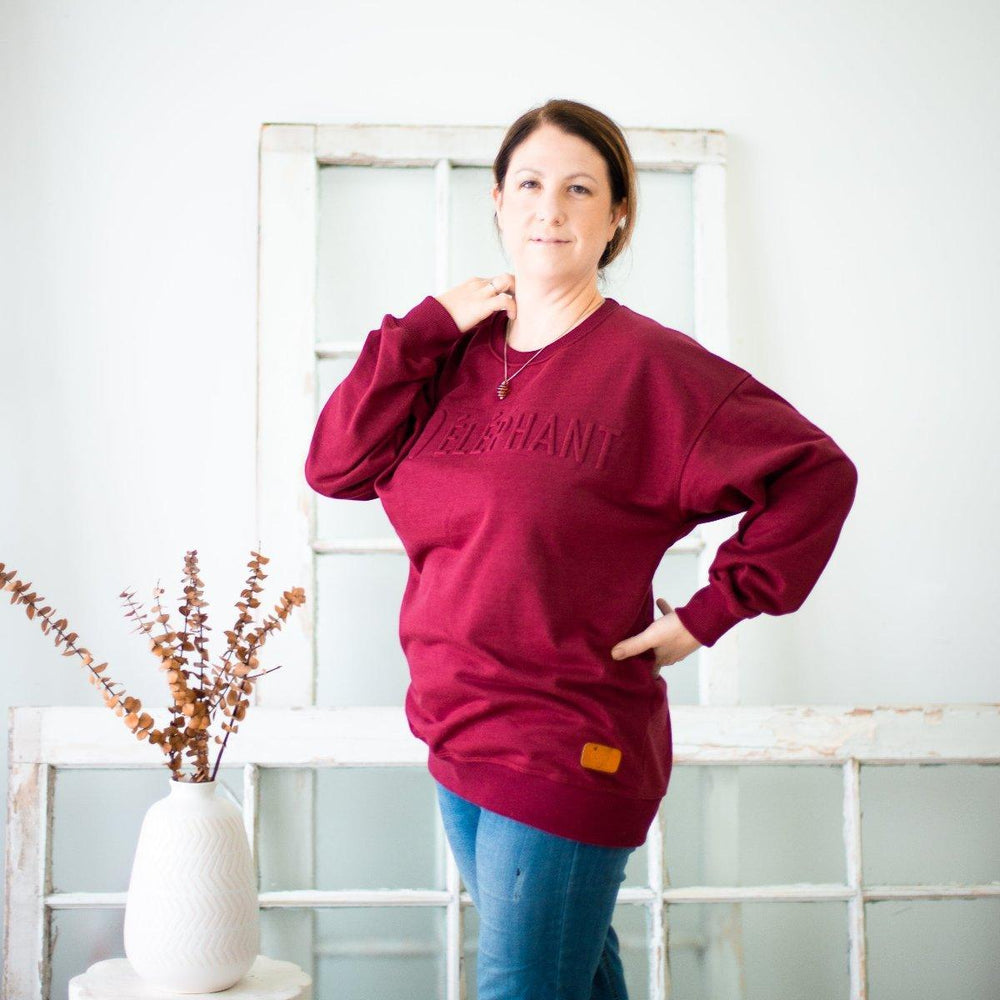 
                  
                    Oversize col rond - 100% coton, embossé - Coeur Elephant Clothing
                  
                