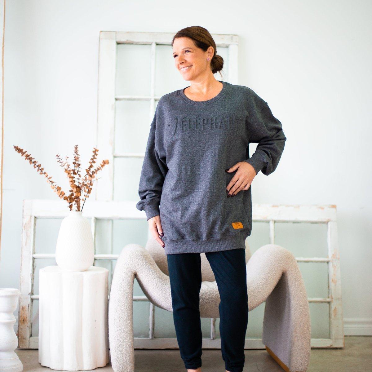 
                  
                    Oversize col rond - 100% coton, embossé - Coeur Elephant Clothing
                  
                