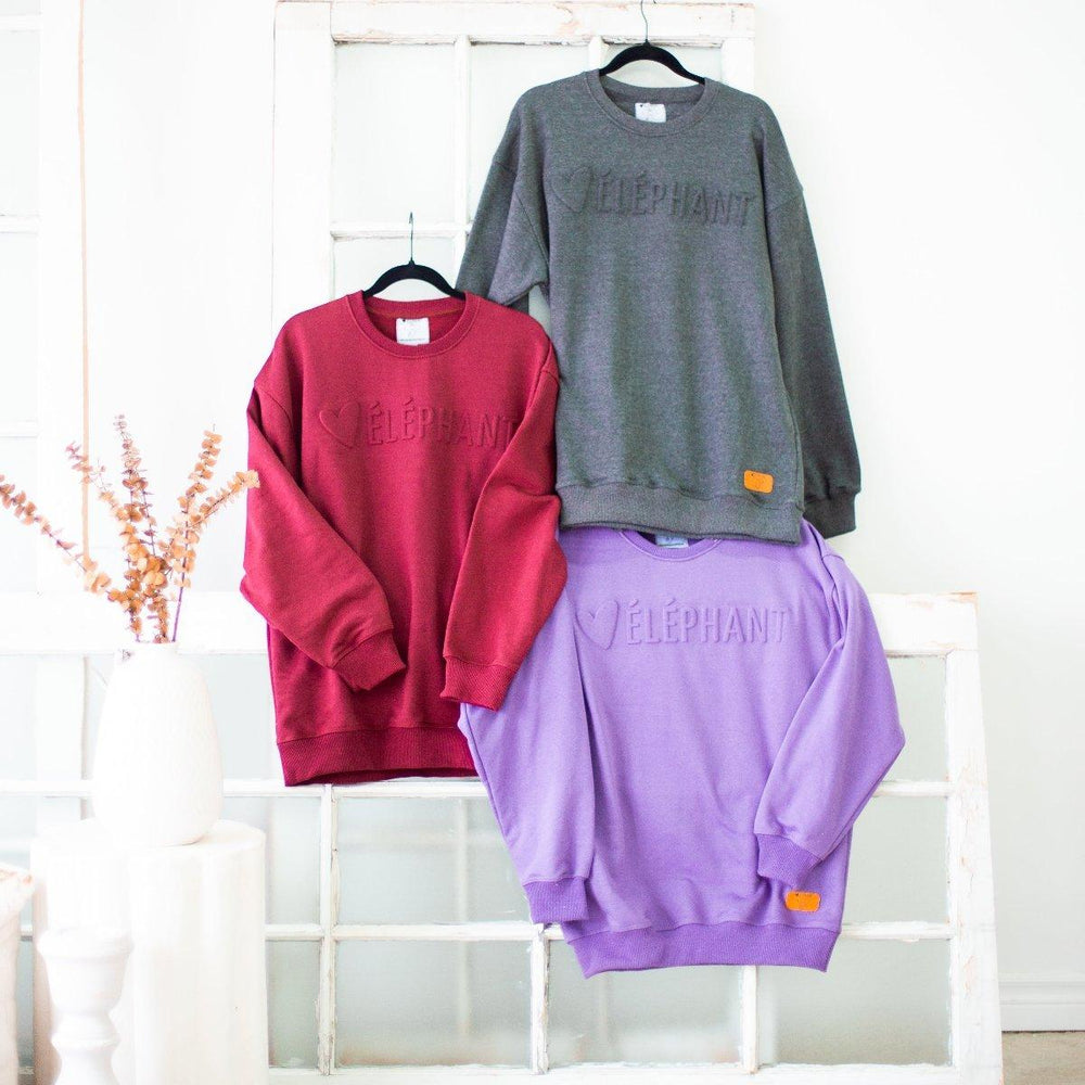 
                  
                    Oversize col rond - 100% coton, embossé - Coeur Elephant Clothing
                  
                