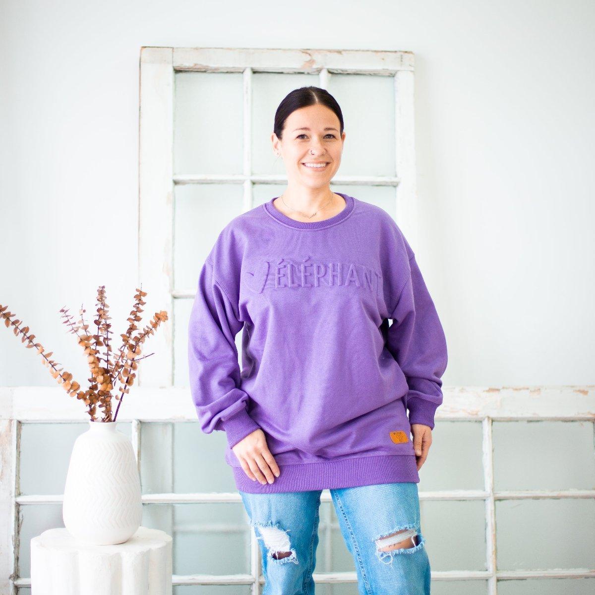 
                  
                    Oversize col rond - 100% coton, embossé - Coeur Elephant Clothing
                  
                