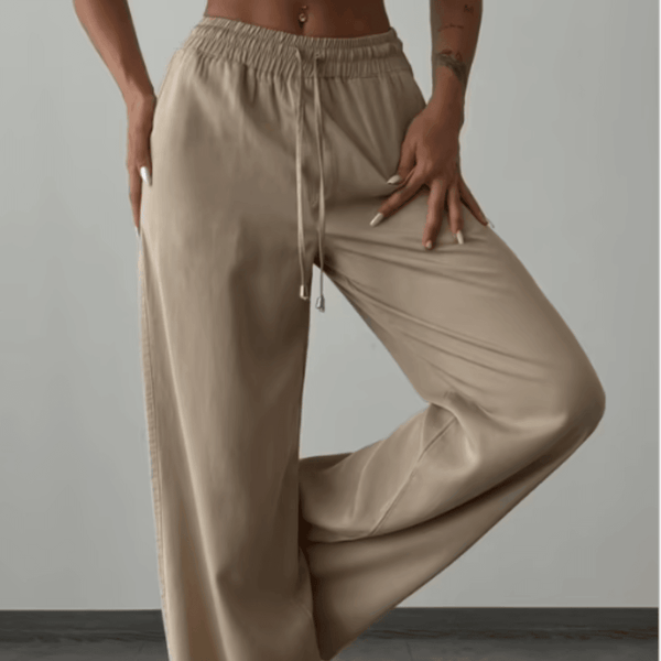 Pantalon Large En Tencel Bleu Taille 42 - Neuf Avec étiquettes, Style Décontracté